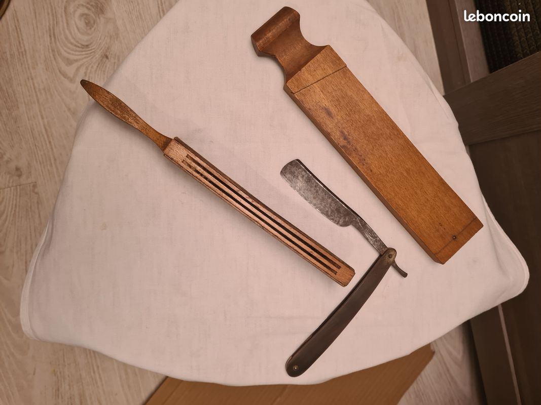 Ancien Aiguiseur à Rasoir Coupe-choux BIBER – Outil Barbier Vintage