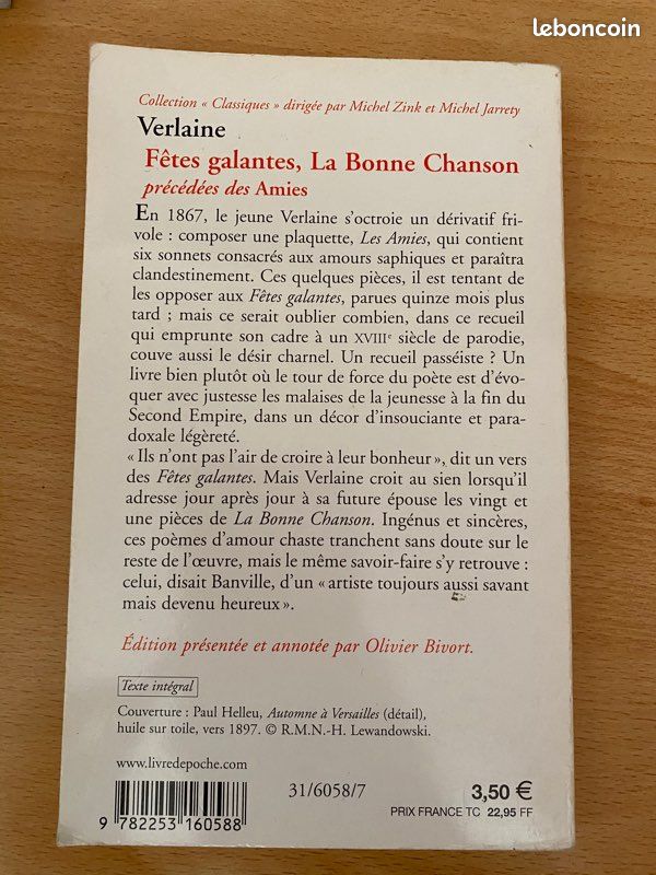 Verlaine fêtes galantes, la bonne chanson (image 2)
