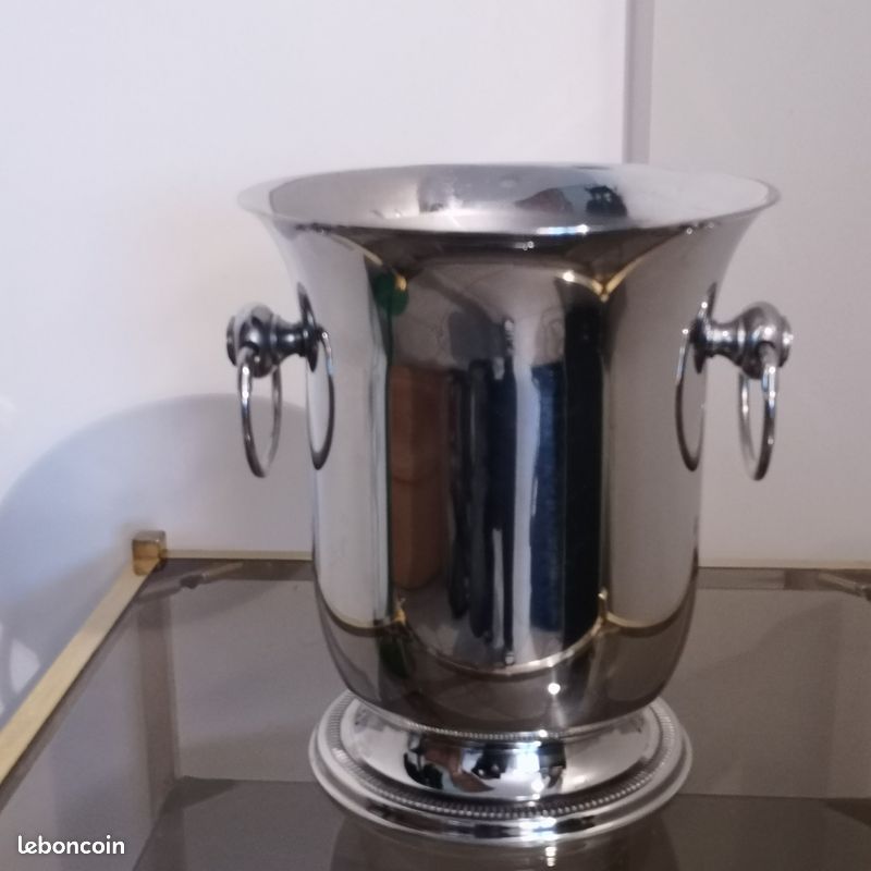 Seau à Champagne Jean Couzon – Inox – Fabriqué En France – Vintage XXe