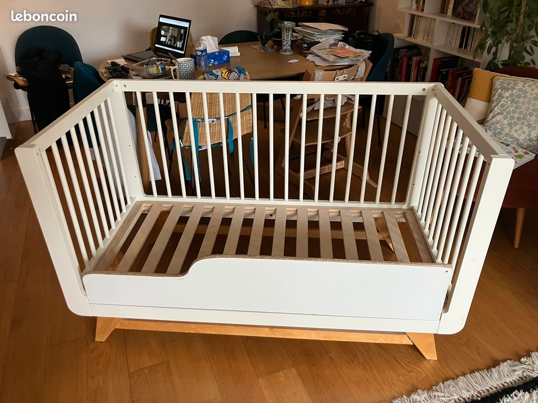 Lit bébé évolutif La Redoute Intérieur Willox blanc 70x140 cm - Main Image