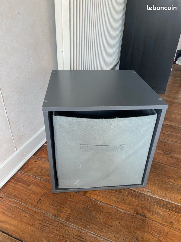 Table de chevet gris anthracite H35xl35,2xP33,8 cm (image 2)