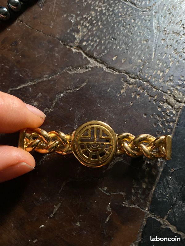 Broche barrette Louis Feraud signé dorè (image 1)