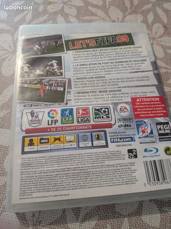 Lot de 5 jeux Playstation 3 PS3 VF Fifa 09 10 11 12 13 avec notices Envoi suivi