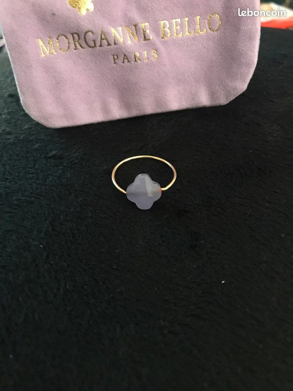 Morganne bello bague friandise or jaune trèfle calcédoine (image 2)