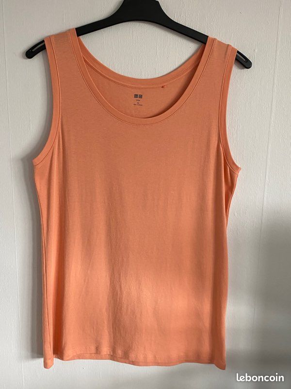 Débardeur Lin Orange Chantal B – Taille Unique, Femme, Neuf Avec étiquettes