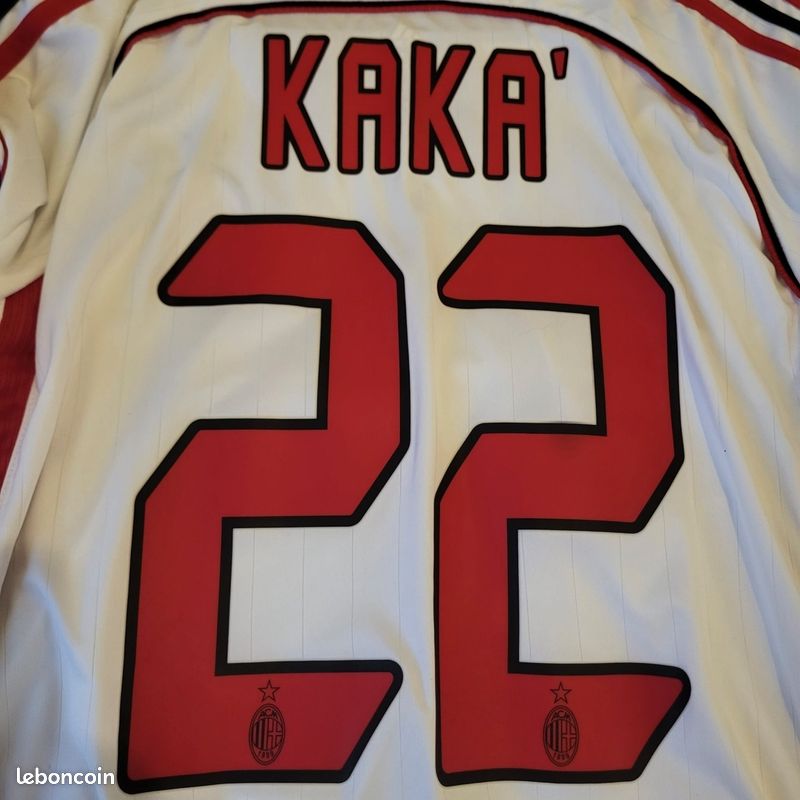 06-07 Camisa De Futebol Retro AC MILAN KAKA MALDINI Manga Longa