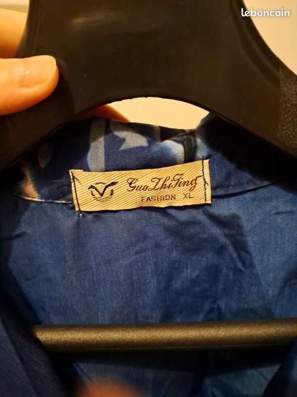 Chemise Soleil AFTCO Samurai – Homme M – Bleu Clair, UV Protection – Neuve Avec étiquette
