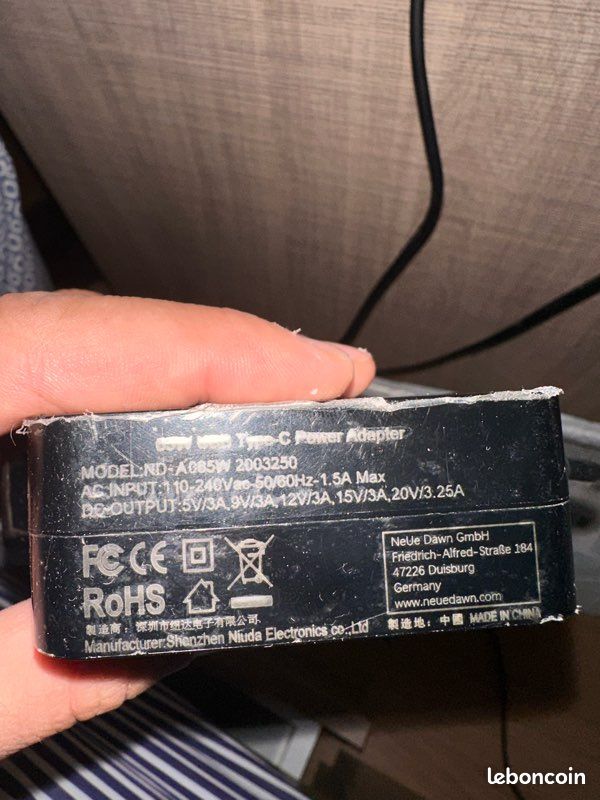 Type C PC ordinateur 65w chargeur (image 3)