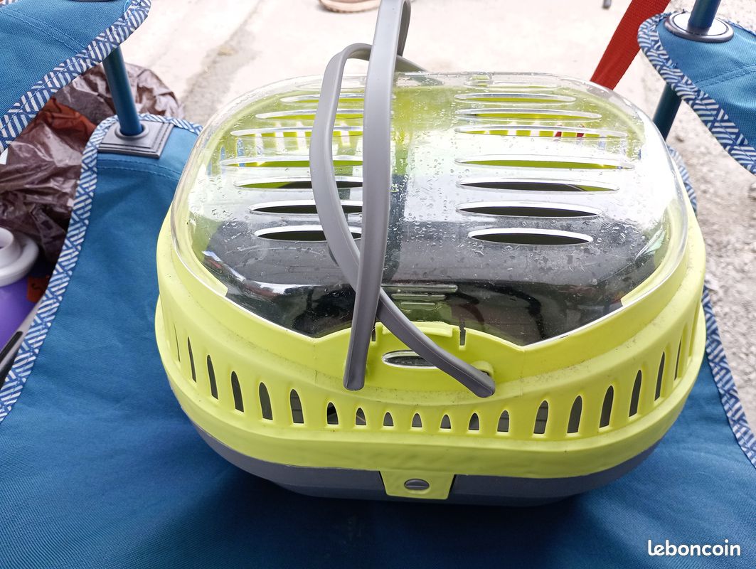 Cage de transport et harnais pour lapin (image 1)