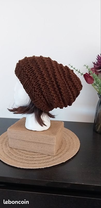 Joli bonnet slouchy marron (image 3)