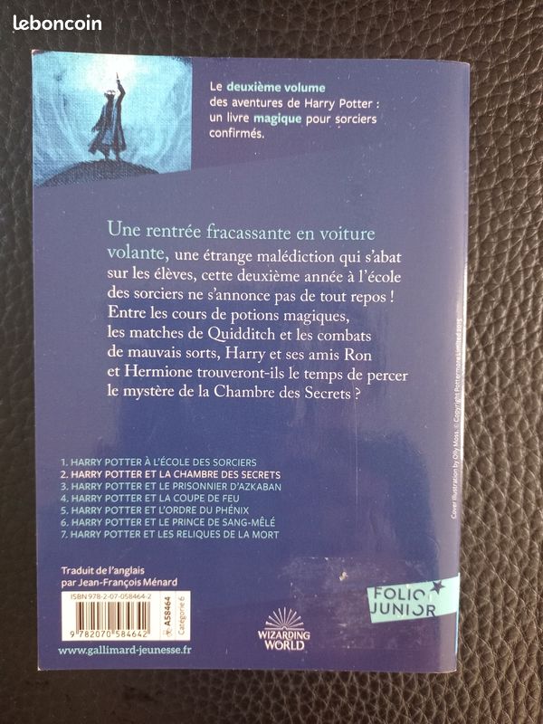 Livre Harry Potter et la chambre des secrets (image 2)
