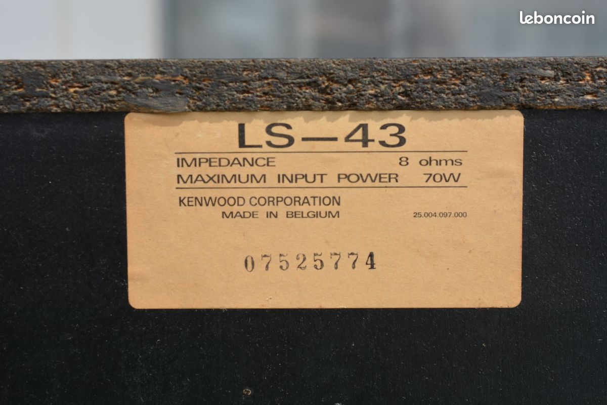 Paire d’enceintes Kenwood LS-43 – 3 voies – Son chaleureux et musical – Testées (image 6)