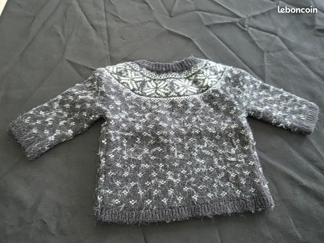 Gilet / Cardigan motif nordique Petit Bateau 12 mois (image 6)