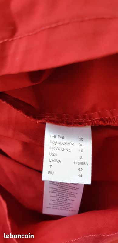 Chemise rouge neuve La Redoute (image 4)