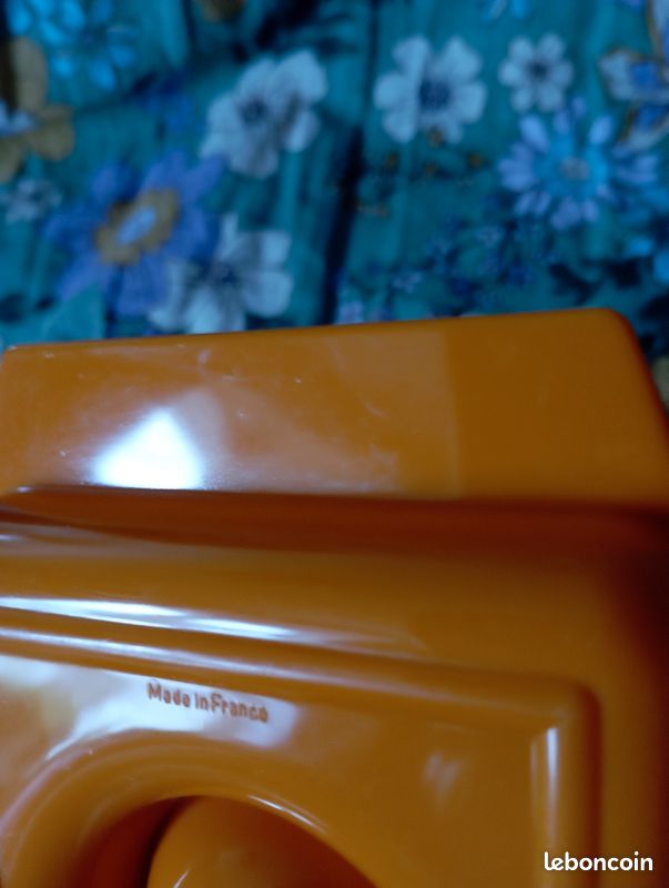 Lot De 3 Coquetiers Vintage Orange Des Années 70, Voluform Made In France