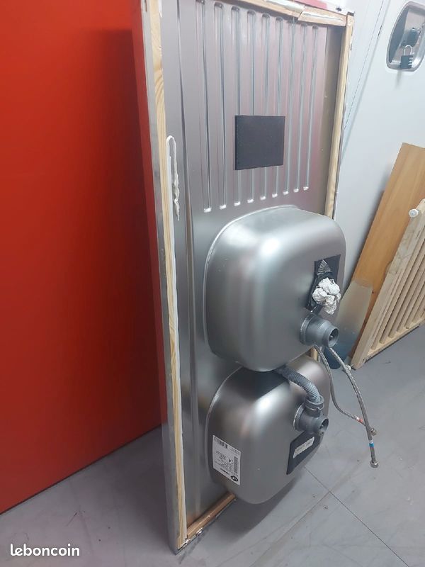 Bac 2 éviers pour cuisine et meuble support avec 3 portes (image 4)