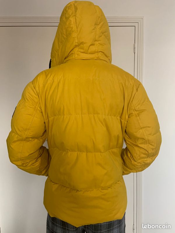 Doudoune Calvin Klein capuche amovible jaune taille M (image 4)