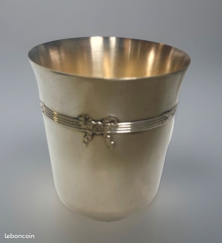 Timbale Christofle Modèle Baron Art Déco - Argenté Non Gravée - Gobelet Luxe