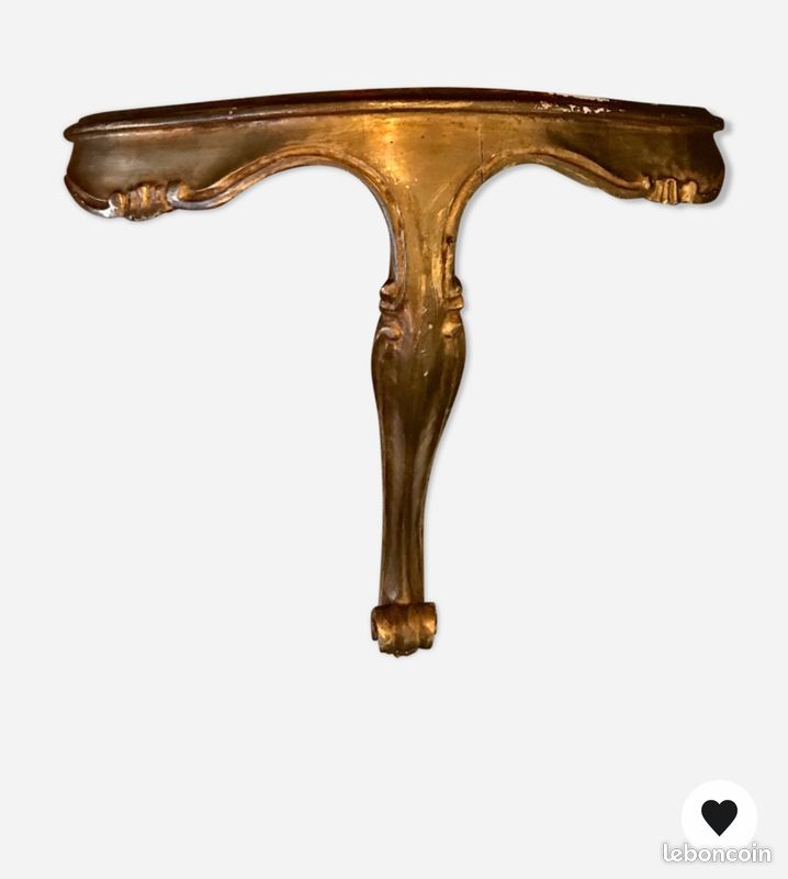 Console ancienne en bois et stuc (image 1)