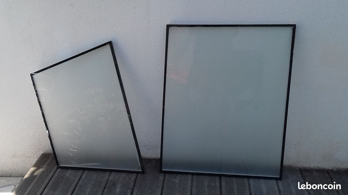 3 châssis double vitrage en verre opaque (image 1)