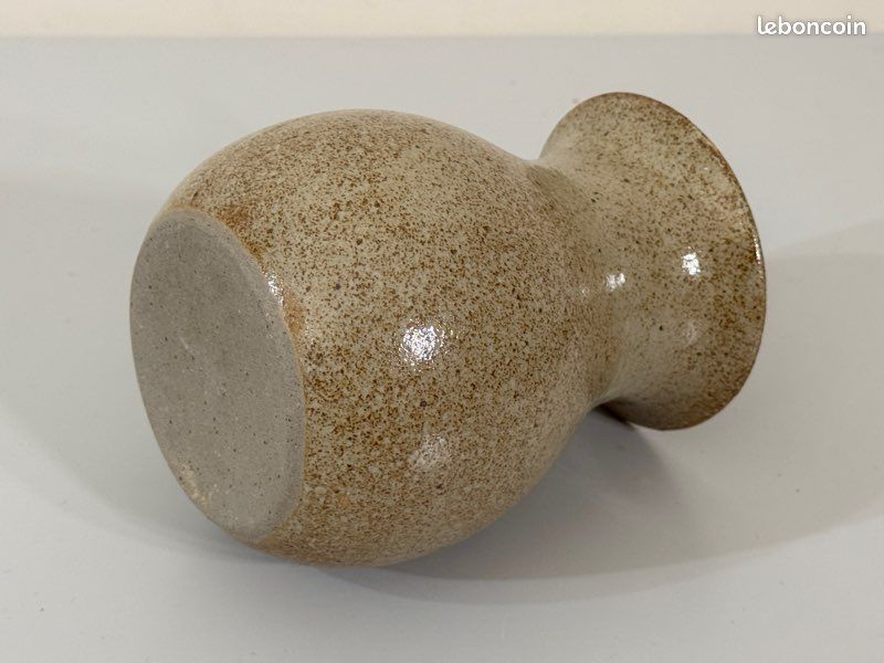 Vase en grès moucheté verni 11 x 15,5 cm très bon état (image 2)