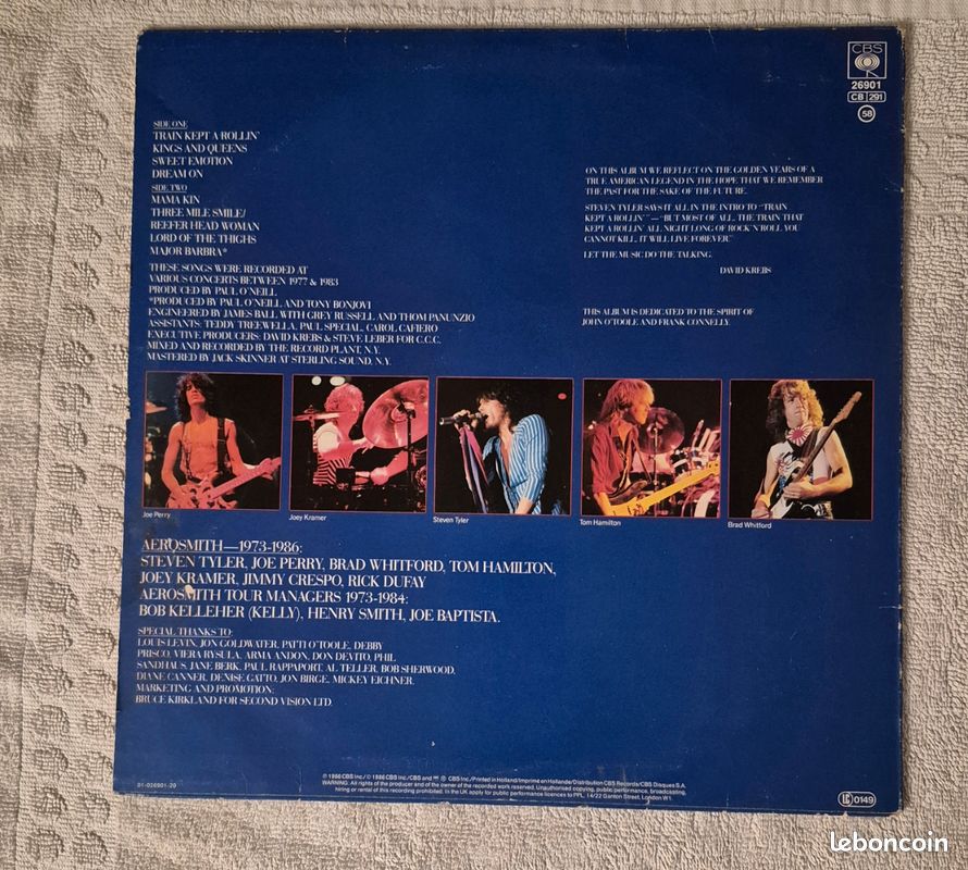 Vinyle 33t Aerosmith Live (image 2)