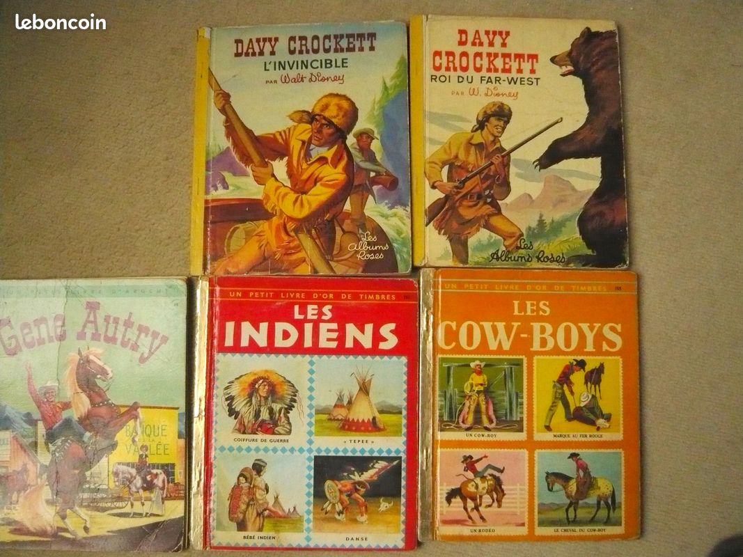 Davy crockett album rose indiens cow boys 1956 (image 1)