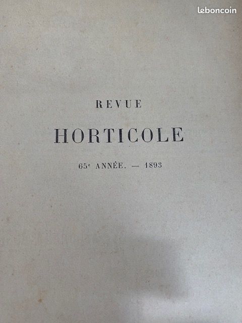 Livre revue horticole ancienne (image 2)