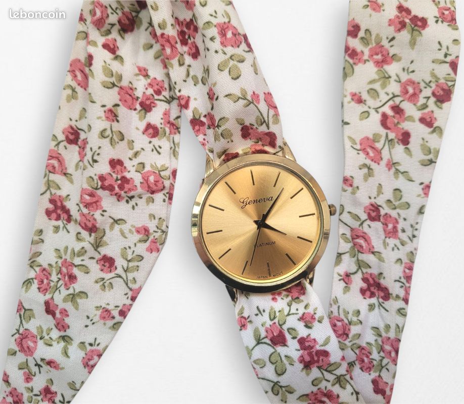 Montre Femme Vintage Geneva Superior - Boîtier Argenté 34mm, Cadran Blanc, Quartz, Occasion