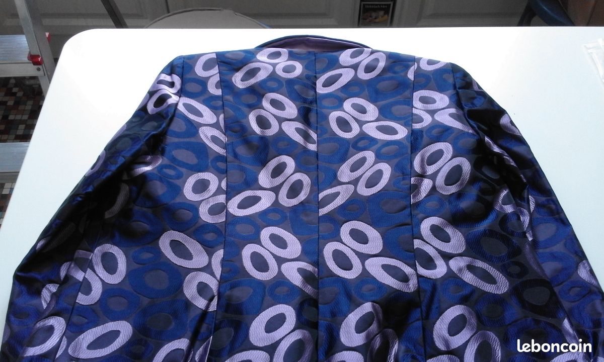 VESTE de cérémonie femme T 52 / 54 marine et parme - TBE (image 3)