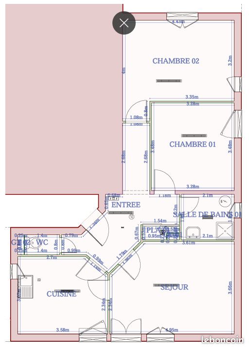 Appartement 3 pièces 66 m² · à Orbey · 66 m² · 607 €