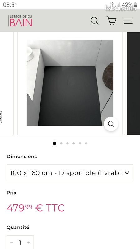 Receveur de douche 100x160 (image 1)