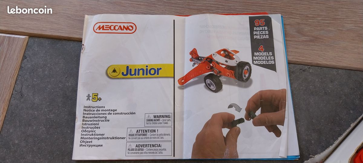 méccano NOTICE CONSTRUCTEUR D'AVION n° 00 originale