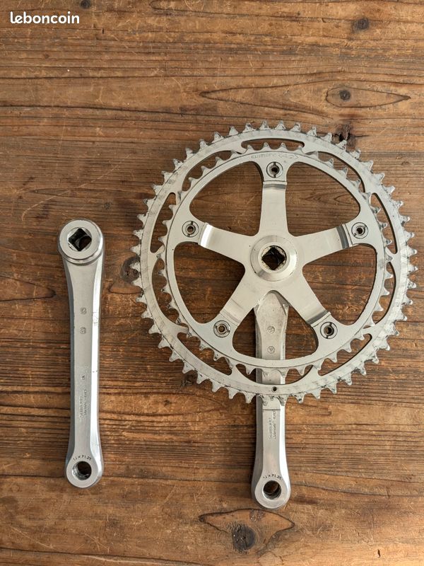Pédalier Shimano 600 Arabesque Alu – 52/42, 9/16x20, Japon 1970s Pour Vélo Course