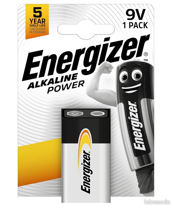 Lot de 12 Piles Alcaline/Alkaline Power 6LR61 9 V, Argent Energizer [neuf/neuve] (image 1)