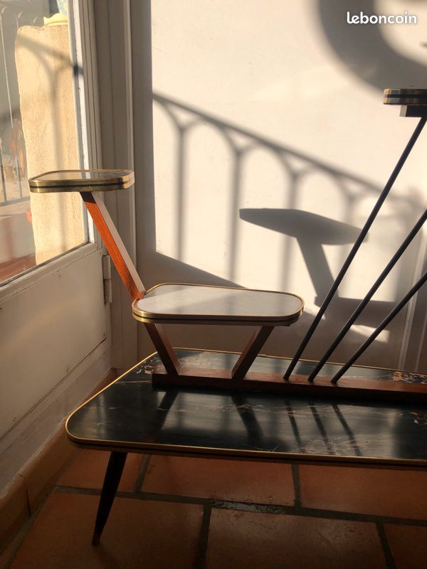 Table porte plantes vintage des années 50 - German plant stand 1950s (image 2)