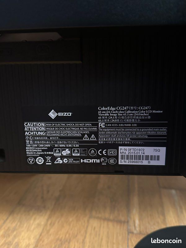 EIZO ColorEdge CG247 24’’ - sonde intégrée (image 4)