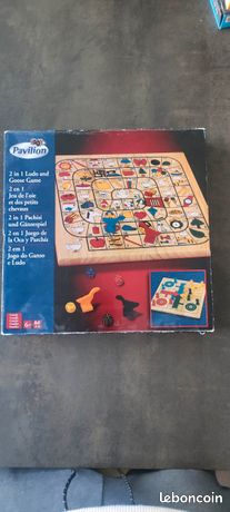 Ancien Plateau De Jeu De L’Oie Dames Petits Chevaux En Bois Vintage A690
