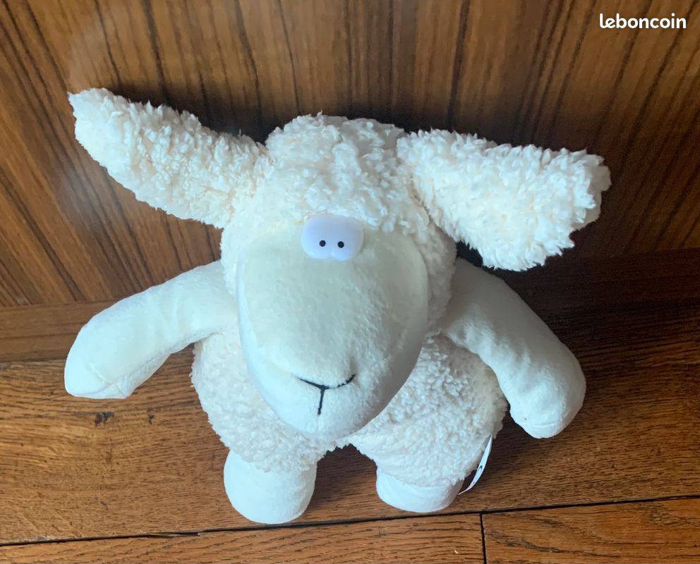 DOUDOU Peluche MOUTON Blanc Écru Jeux Jouets