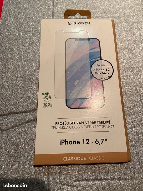Verre trempé IPhone 12 Pro Max (image 1)