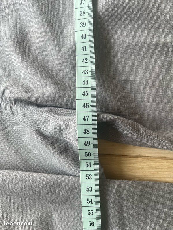 Chemise Ralph Lauren grise logo bleu taille S très bon état (image 8)