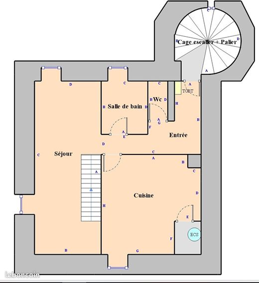 Appartement 2 pièces 43 m² · à Sées · 43 m² · 440 €/mois
