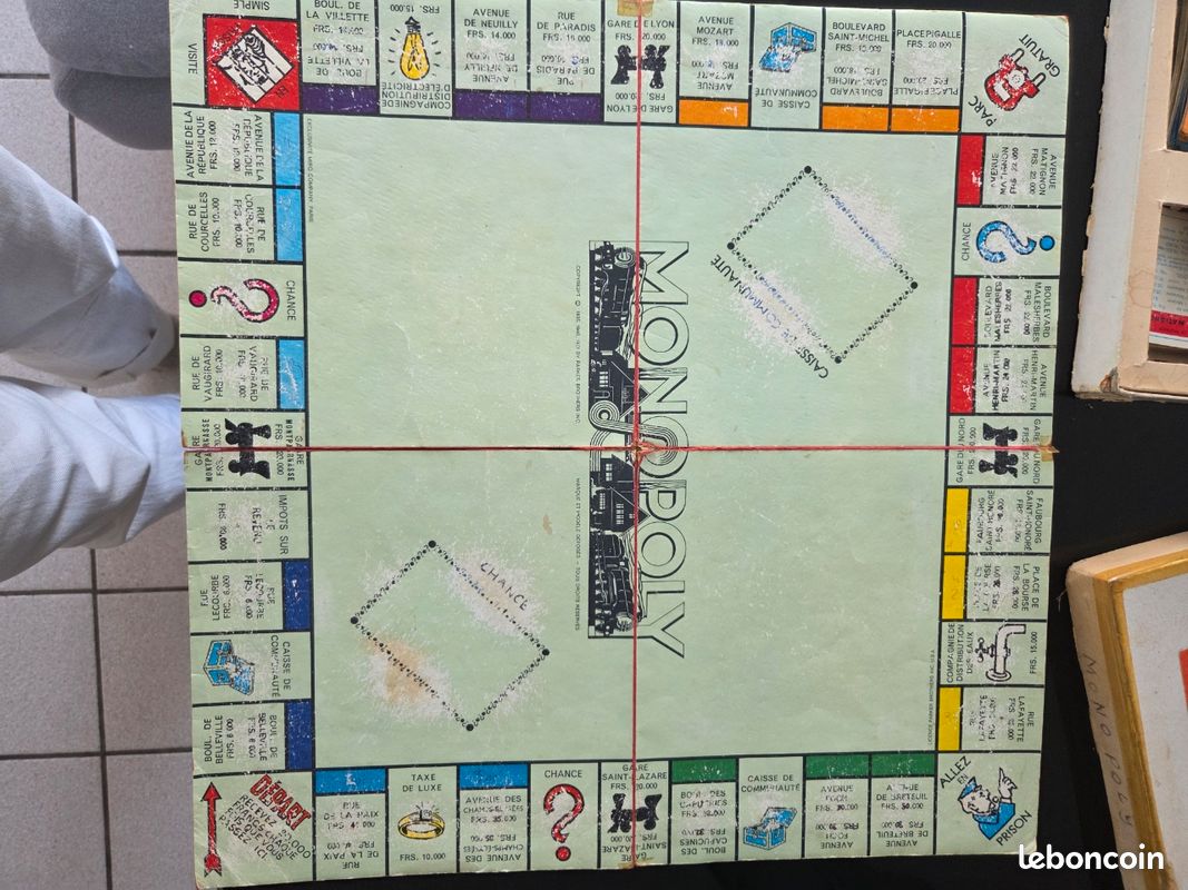 JEU DE SOCIÉTÉ Monopoly de Miro en francs - Pions en plastique - EUR 11,50 - FR