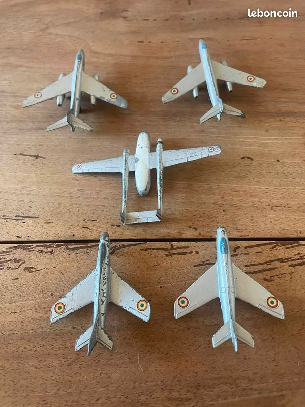 Lot 5 avions Dinky Toys France Vautour - Mystere IV et CIJ Noratlas « à restaurer » 🇫🇷 (image 4)