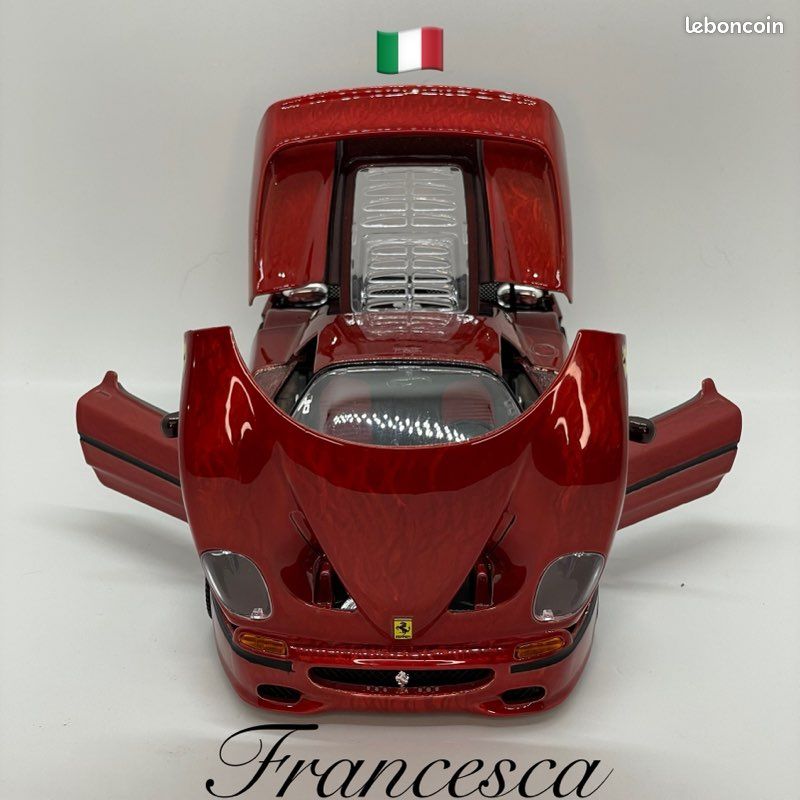 Ferrari F50 Cabriolet Burago 1/18 Bleu Métallisé - Couleur Rare En Boîte