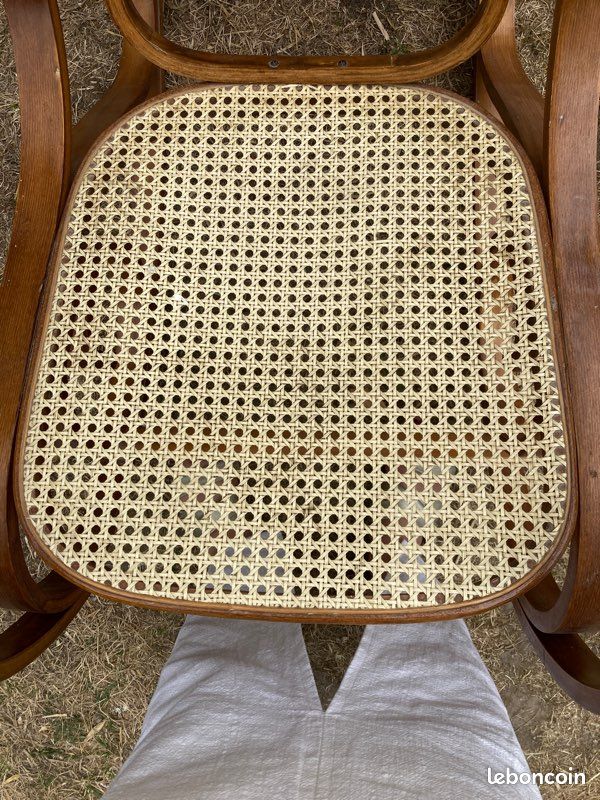 Rocking Chair bois et canage (image 3)
