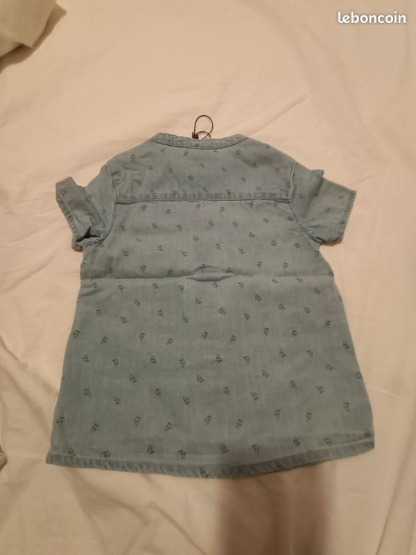 Chemise manches courtes Sergent Major 24 mois 
Neuf 
Style chemise en jean (image 4)