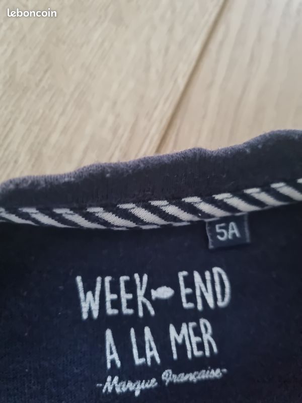 T-shirt 5 ans Rayures week end à la mer (image 6)