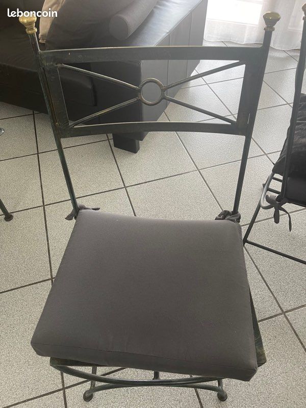 6 chaises en fer forgés (image 2)