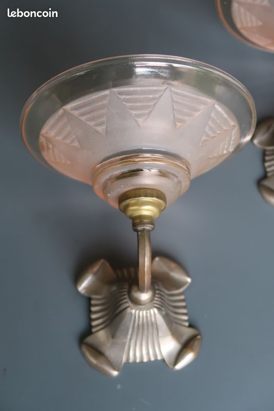 Paire d'appliques double / Vintage années 50 (TBE) - Décoration